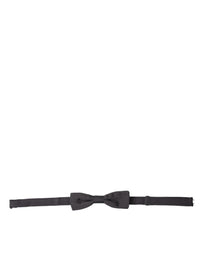 Dolce & Gabbana Dolce & Gabbana Dark Gray Silk Adjustable Neck Men Papillon Bow Men's Tie