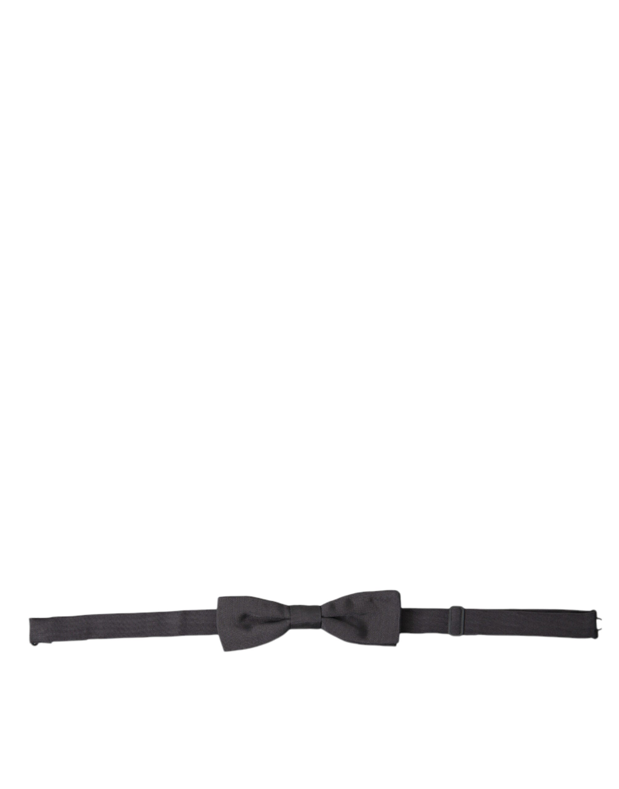 Dolce & Gabbana Dolce & Gabbana Dark Gray Silk Adjustable Neck Men Papillon Bow Men's Tie