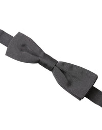 Dolce & Gabbana Dolce & Gabbana Dark Gray Silk Adjustable Neck Men Papillon Bow Men's Tie