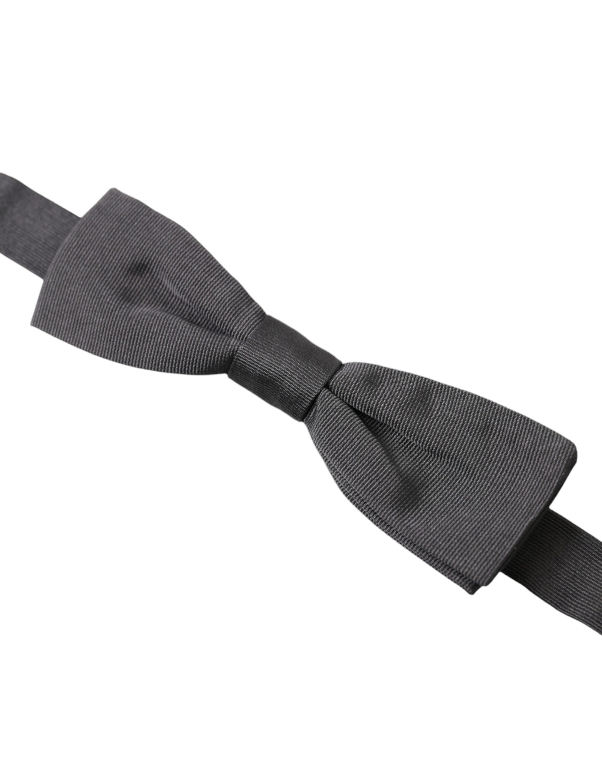 Dolce & Gabbana Dolce & Gabbana Dark Gray Silk Adjustable Neck Men Papillon Bow Men's Tie