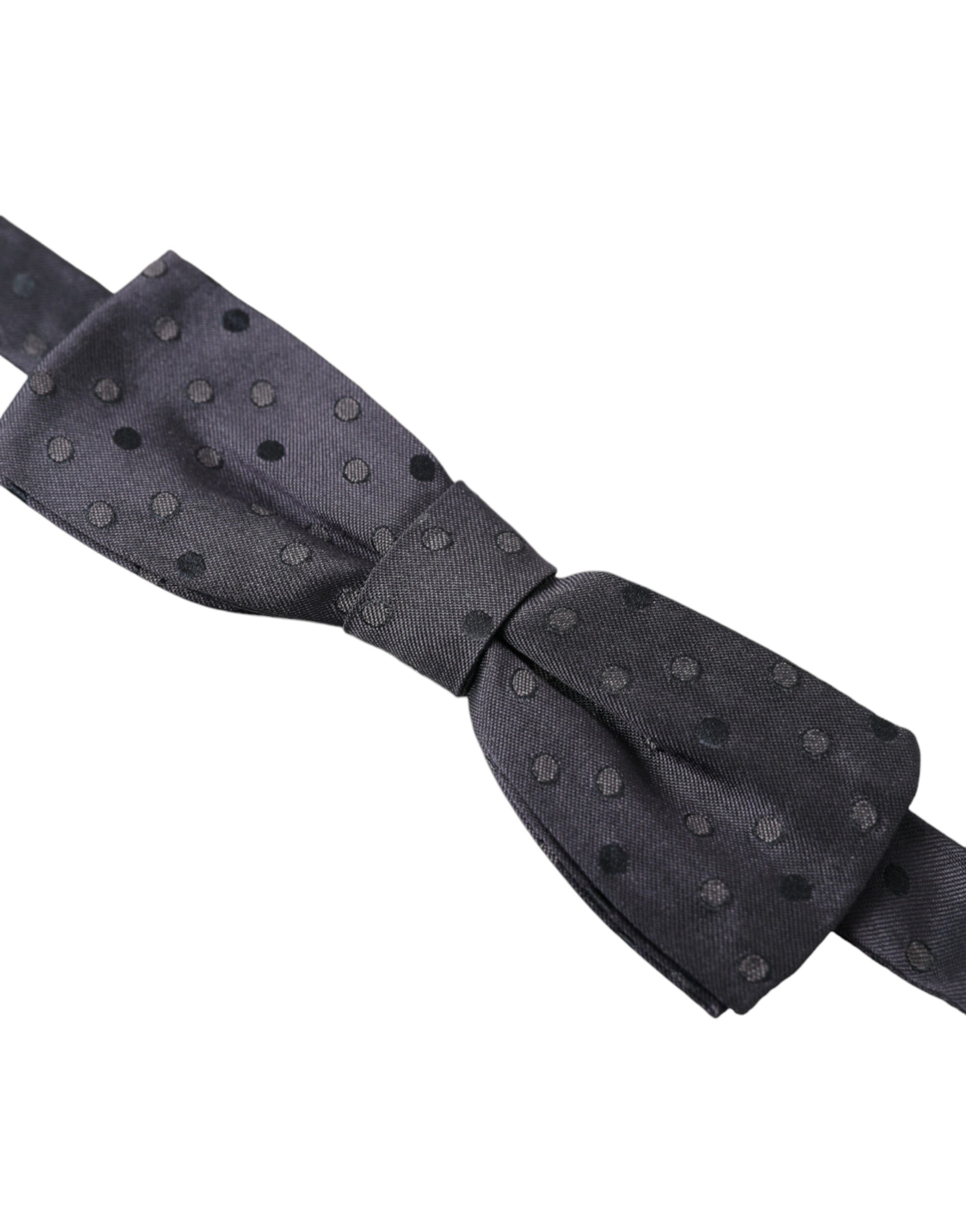 Dolce & Gabbana Dolce & Gabbana Blue Polka Dot Silk Adjustable Neck Men Papillon Bow Men's Tie