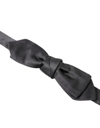 Dolce & Gabbana Dolce & Gabbana Dark Gray Silk Adjustable Neck Men Papillon Bow Men's Tie
