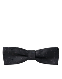 Dolce & Gabbana Dolce & Gabbana Gray Polka Dot Silk Adjustable Neck Men Papillon Bow Men's Tie