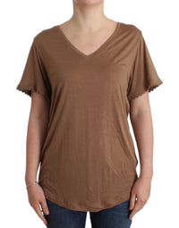 John Galliano Brown shortsleeved Women's top