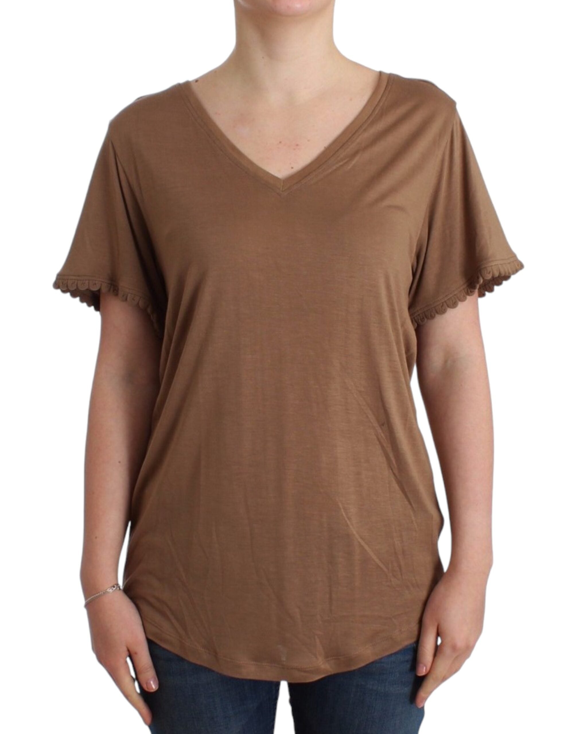 John Galliano Brown shortsleeved Women's top