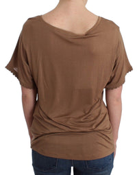 John Galliano Brown shortsleeved Women's top
