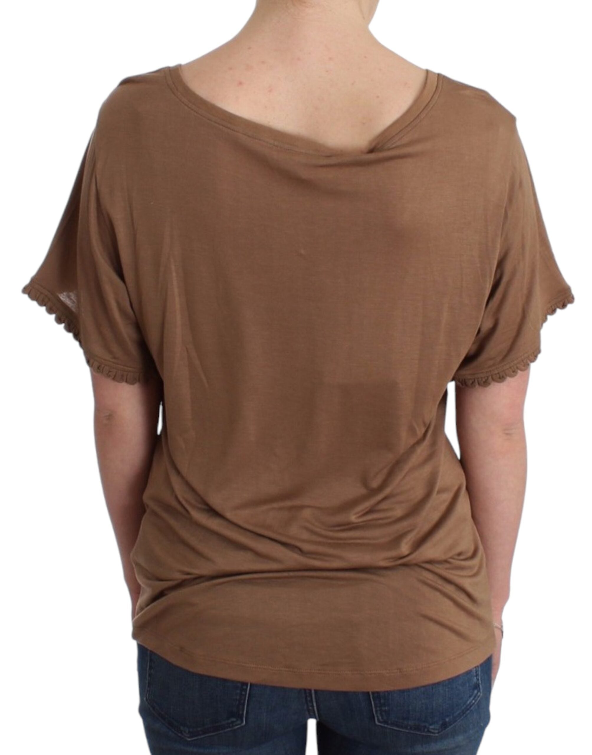 John Galliano Brown shortsleeved Women's top