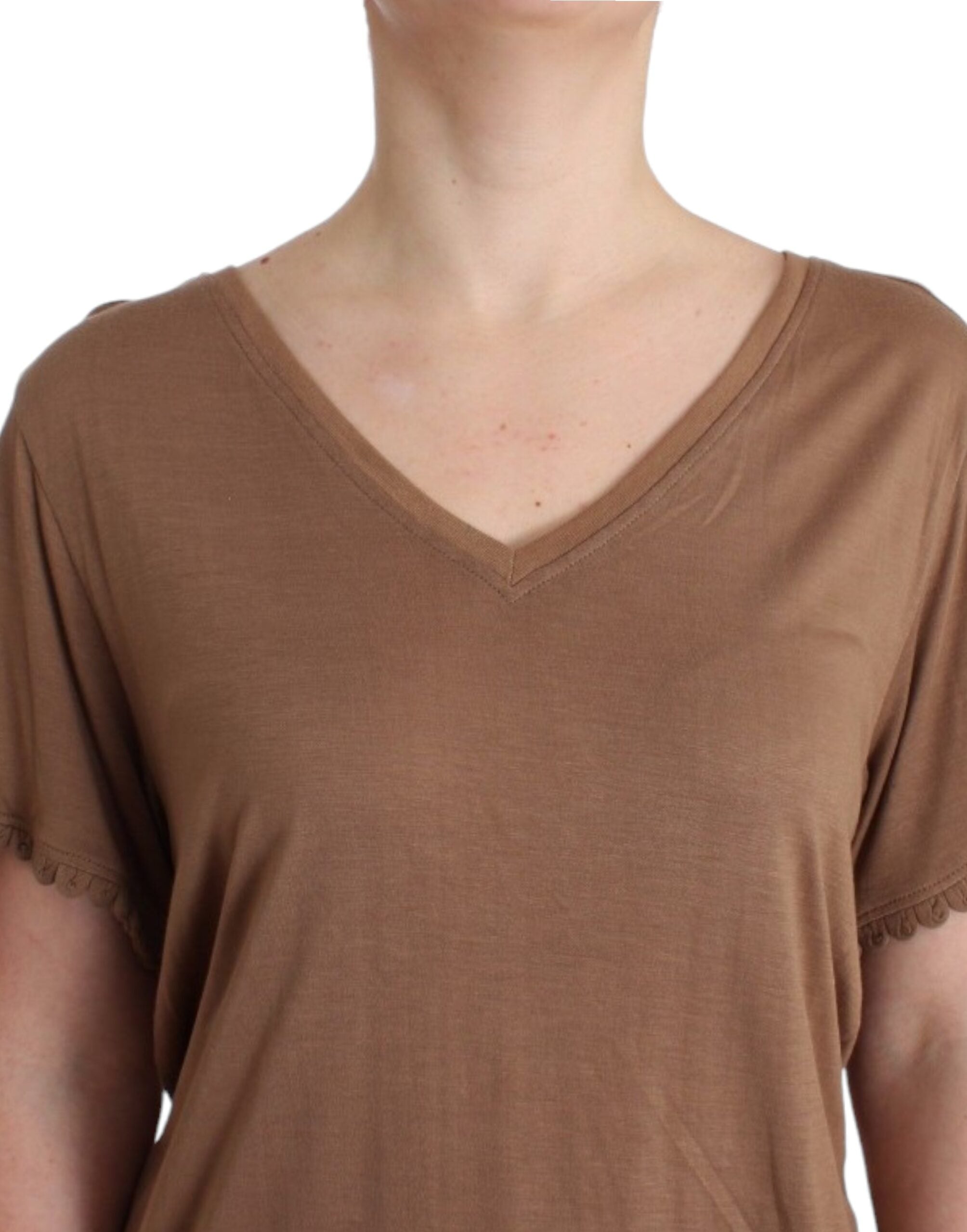 John Galliano Brown shortsleeved Women's top