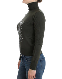 John Galliano Green wool turtleneck Women's sweater