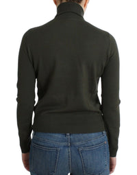 John Galliano Green wool turtleneck Women's sweater