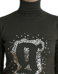 John Galliano Green wool turtleneck Women's sweater