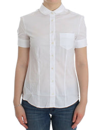 John Galliano White Cotton Shirt Women's Top