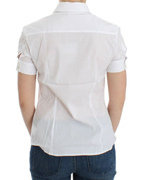 John Galliano White Cotton Shirt Women's Top