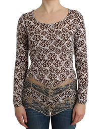 Cavalli Brown longsleeved lace Women's top