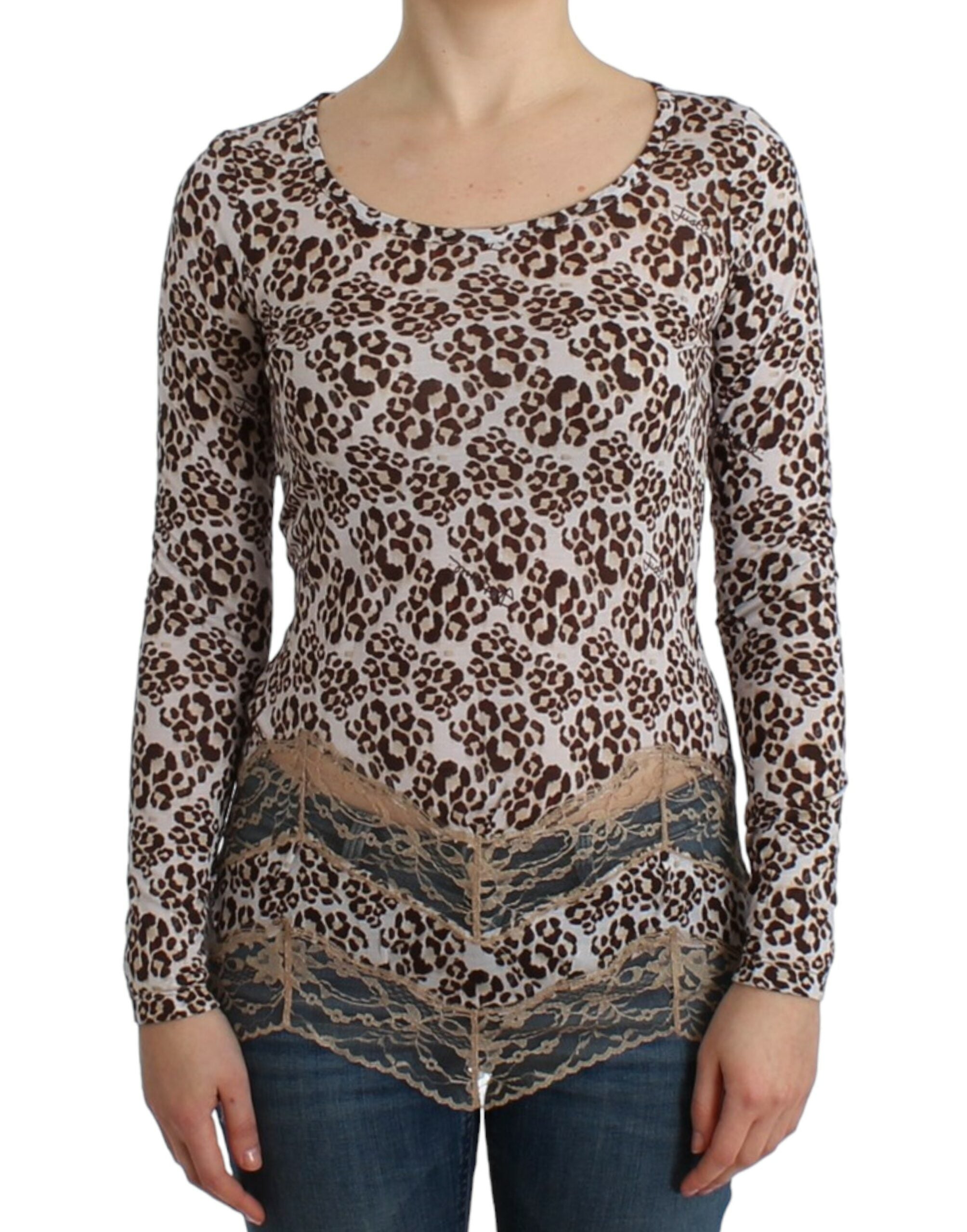 Cavalli Brown longsleeved lace Women's top
