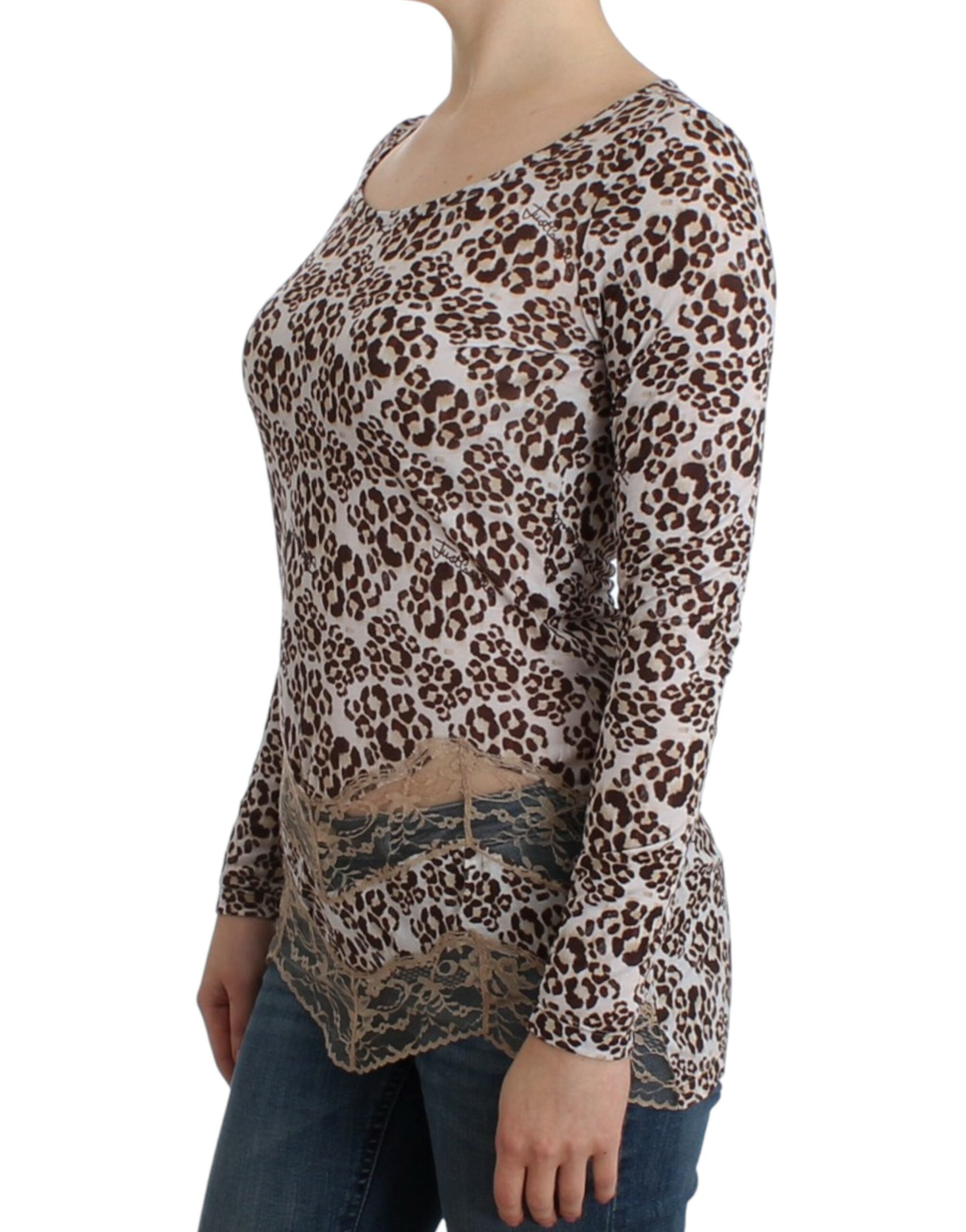 Cavalli Brown longsleeved lace Women's top