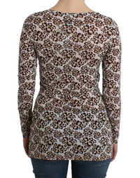 Cavalli Brown longsleeved lace Women's top