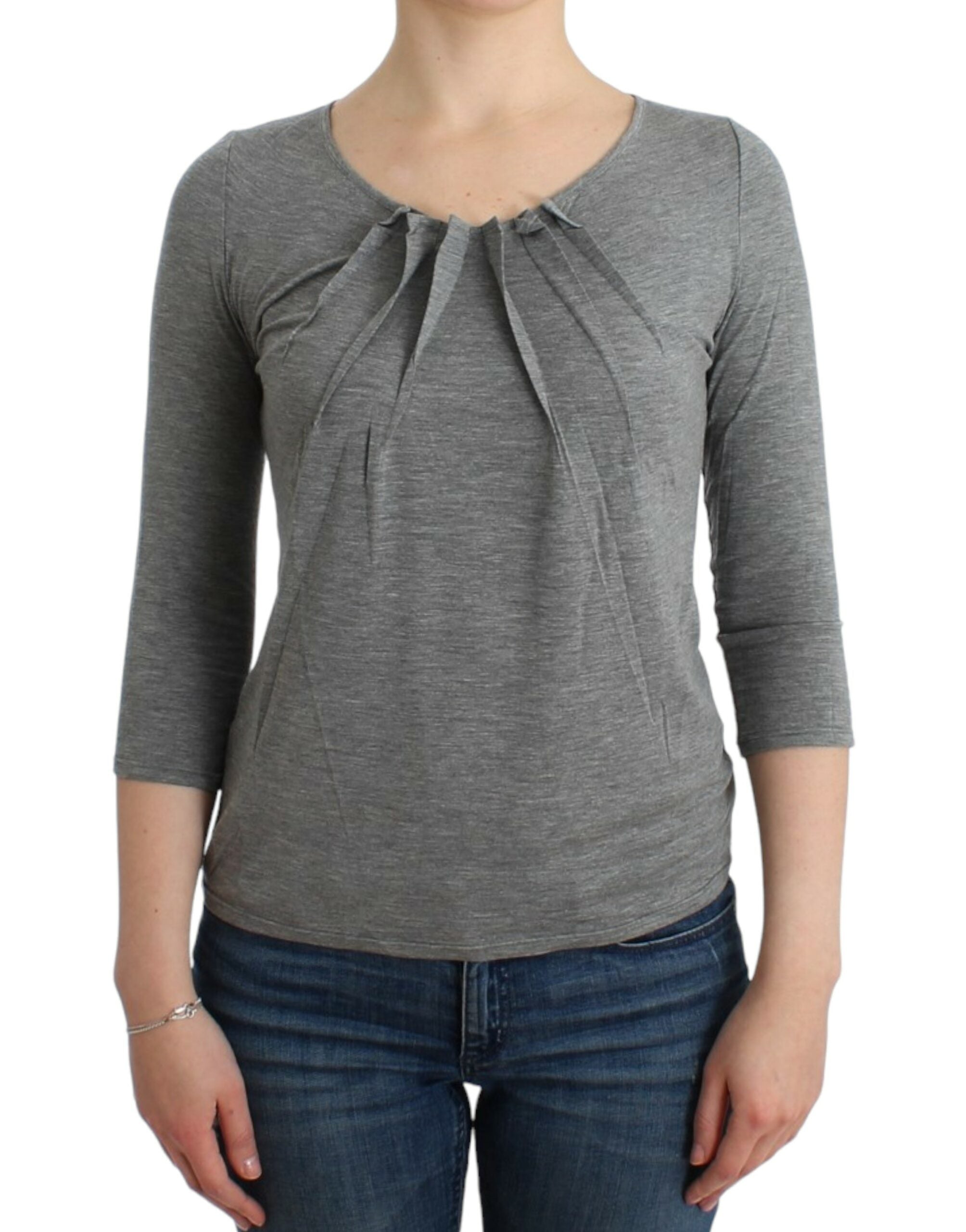 Cavalli Gray 3/4 sleeves jumper Women's top