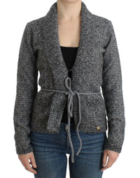 Cavalli Cavalli Gray wool knitted Women's cardigan