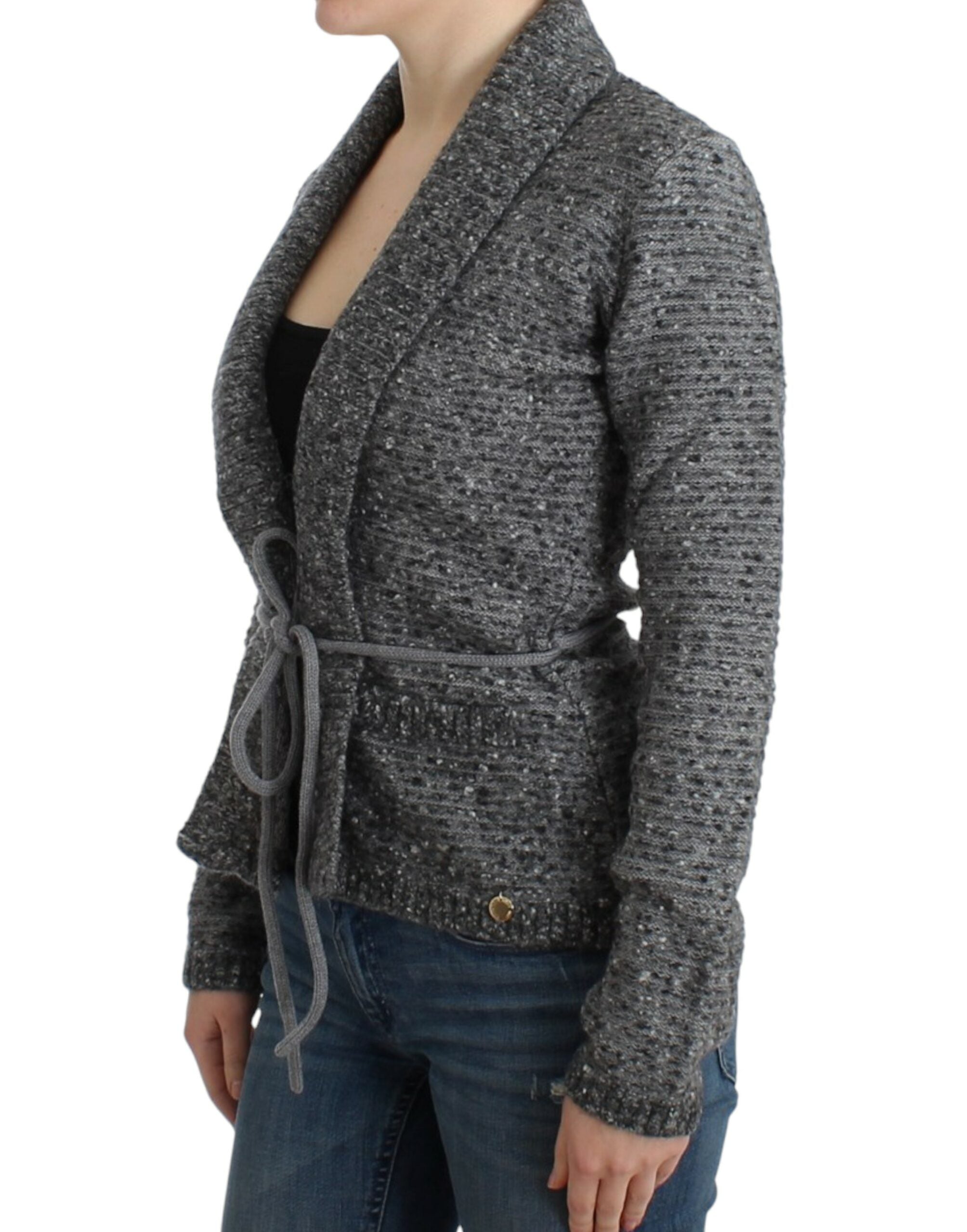 Cavalli Cavalli Gray wool knitted Women's cardigan