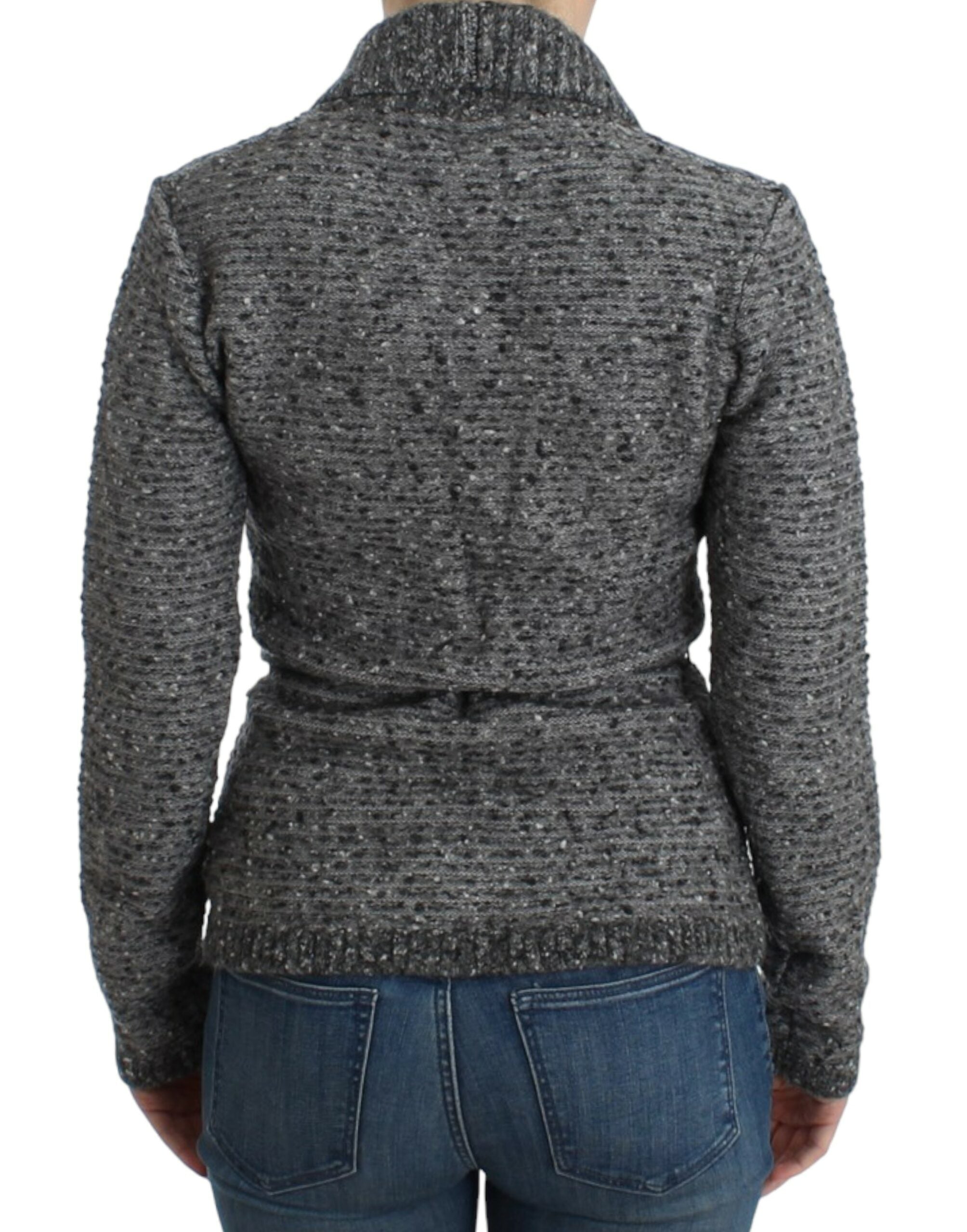 Cavalli Cavalli Gray wool knitted Women's cardigan