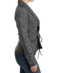 Cavalli Cavalli Gray wool knitted Women's cardigan