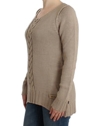 Cavalli Beige knitted wool Women's sweater