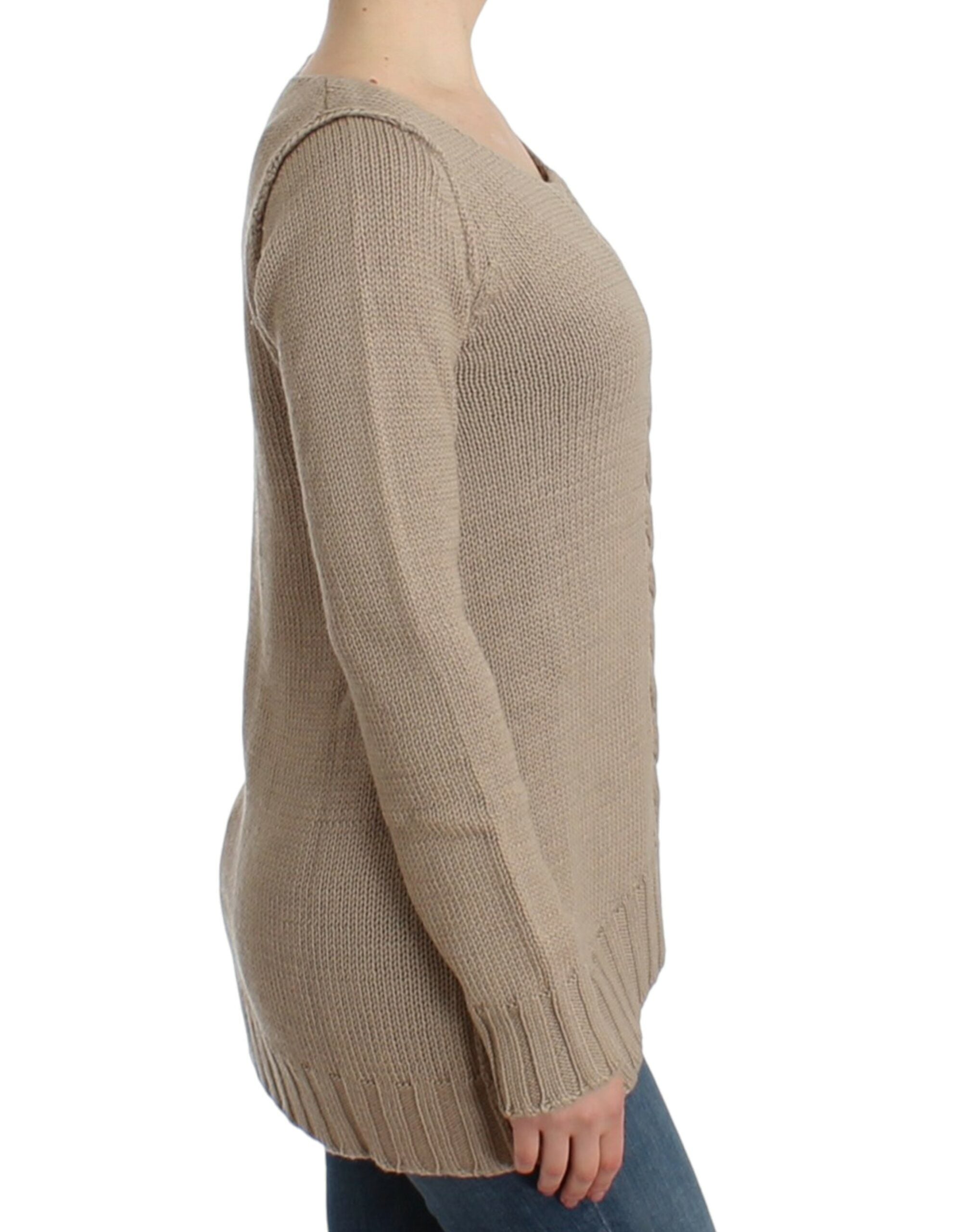 Cavalli Beige knitted wool Women's sweater