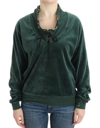 Cavalli Green velvet cotton Women's sweater