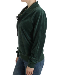 Cavalli Green velvet cotton Women's sweater