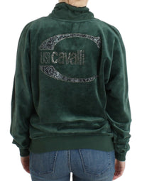 Cavalli Green velvet cotton Women's sweater