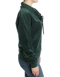 Cavalli Green velvet cotton Women's sweater