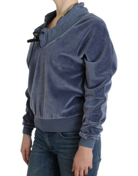 Cavalli Blue velvet cotton Women's sweater