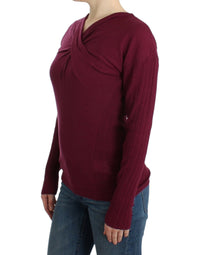Cavalli Purple knitted wool Women's sweater