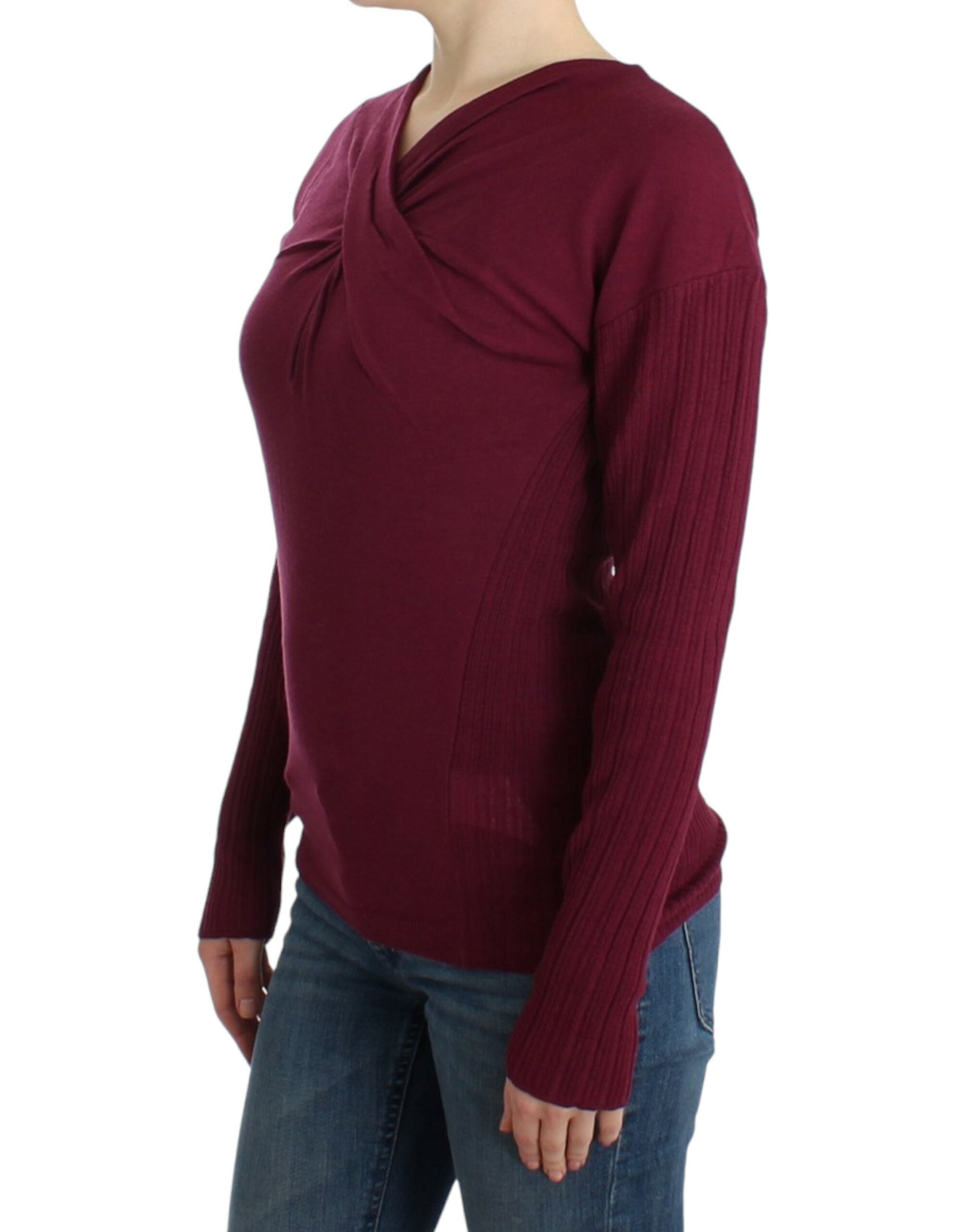 Cavalli Purple knitted wool Women's sweater