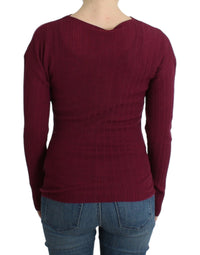 Cavalli Purple knitted wool Women's sweater