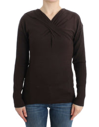 Cavalli Brown knitted wool Women's sweater