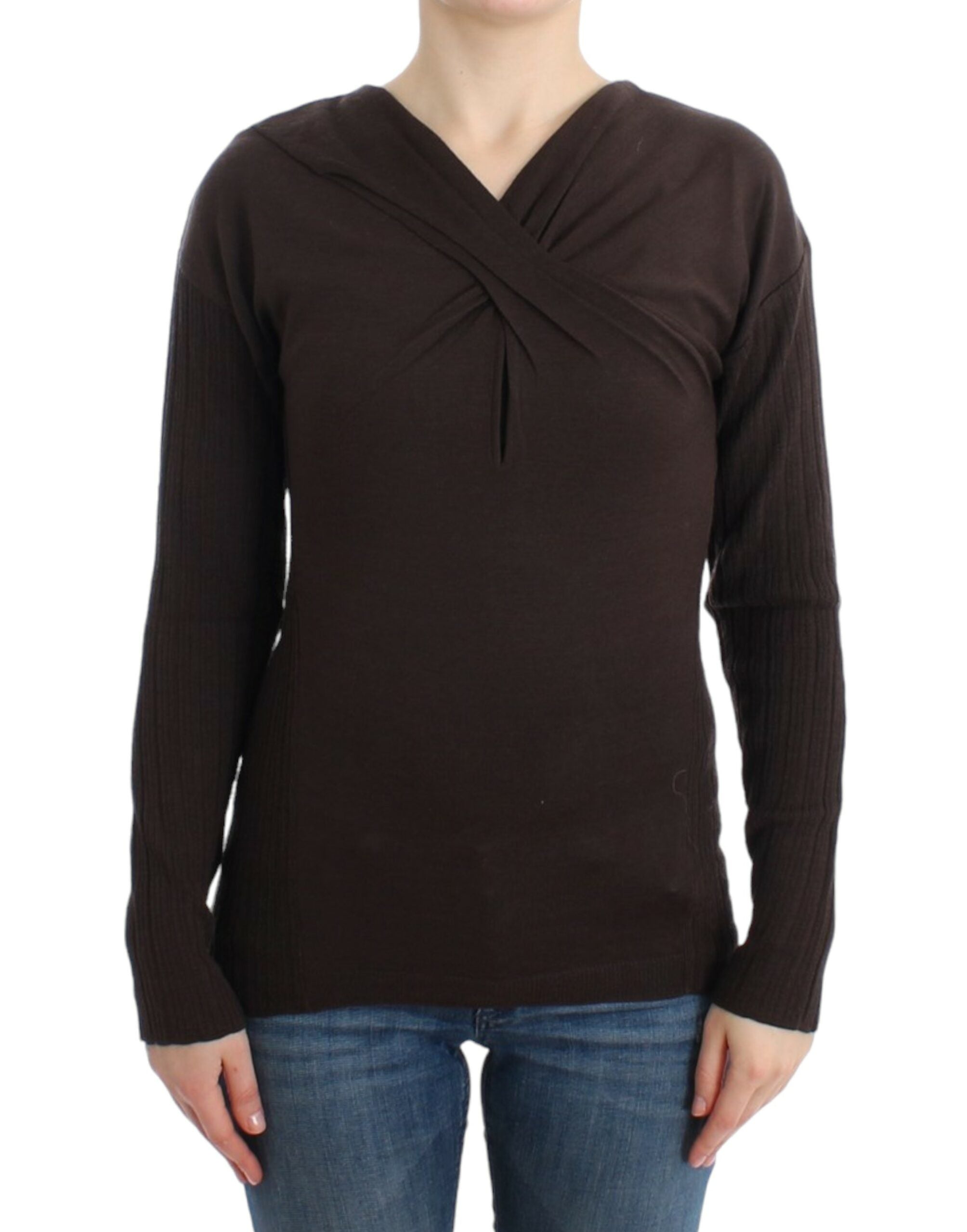 Cavalli Brown knitted wool Women's sweater