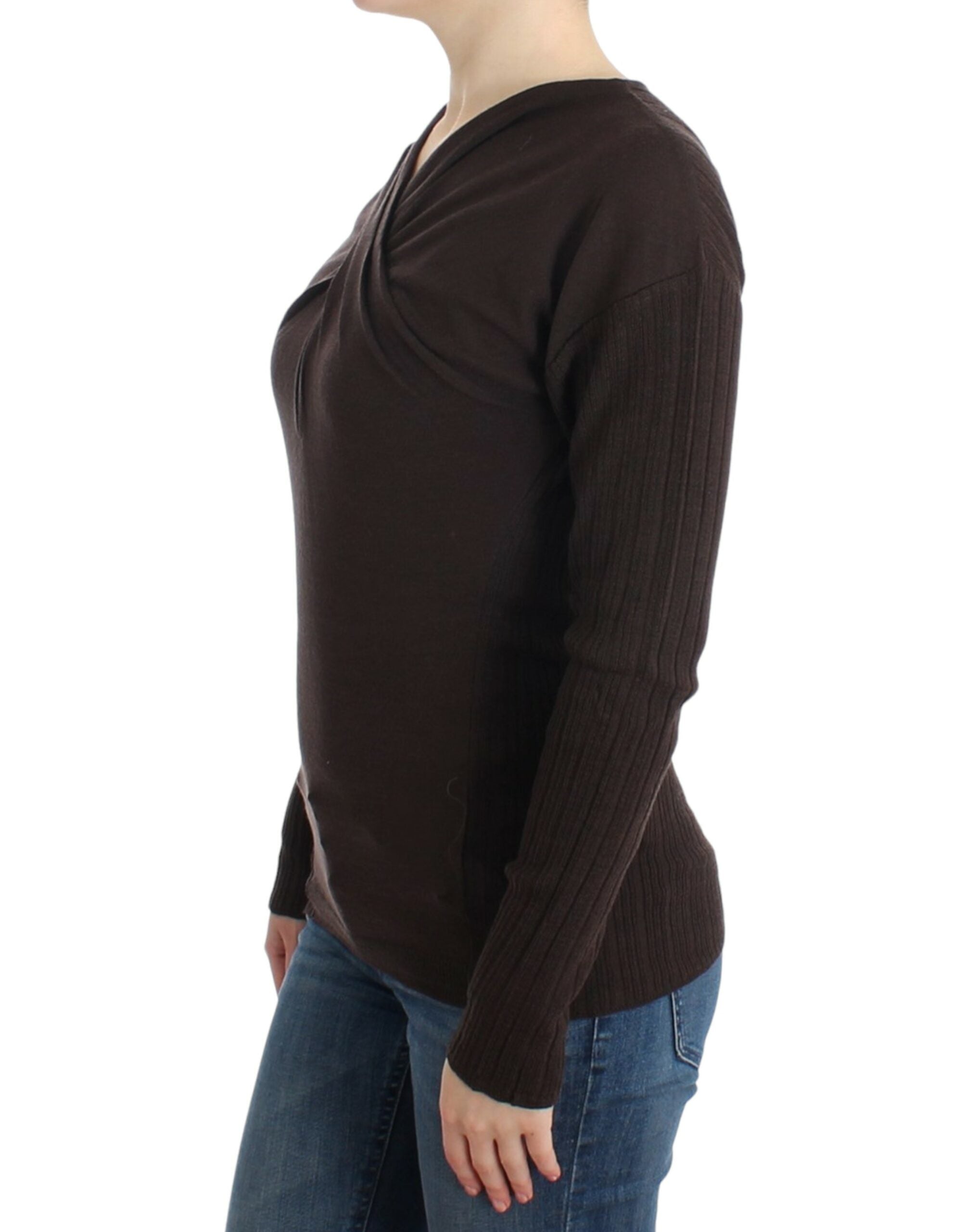 Cavalli Brown knitted wool Women's sweater