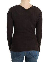 Cavalli Brown knitted wool Women's sweater