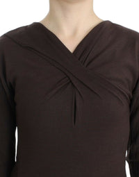 Cavalli Brown knitted wool Women's sweater