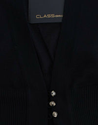 Cavalli Black cropped wool Women's cardigan
