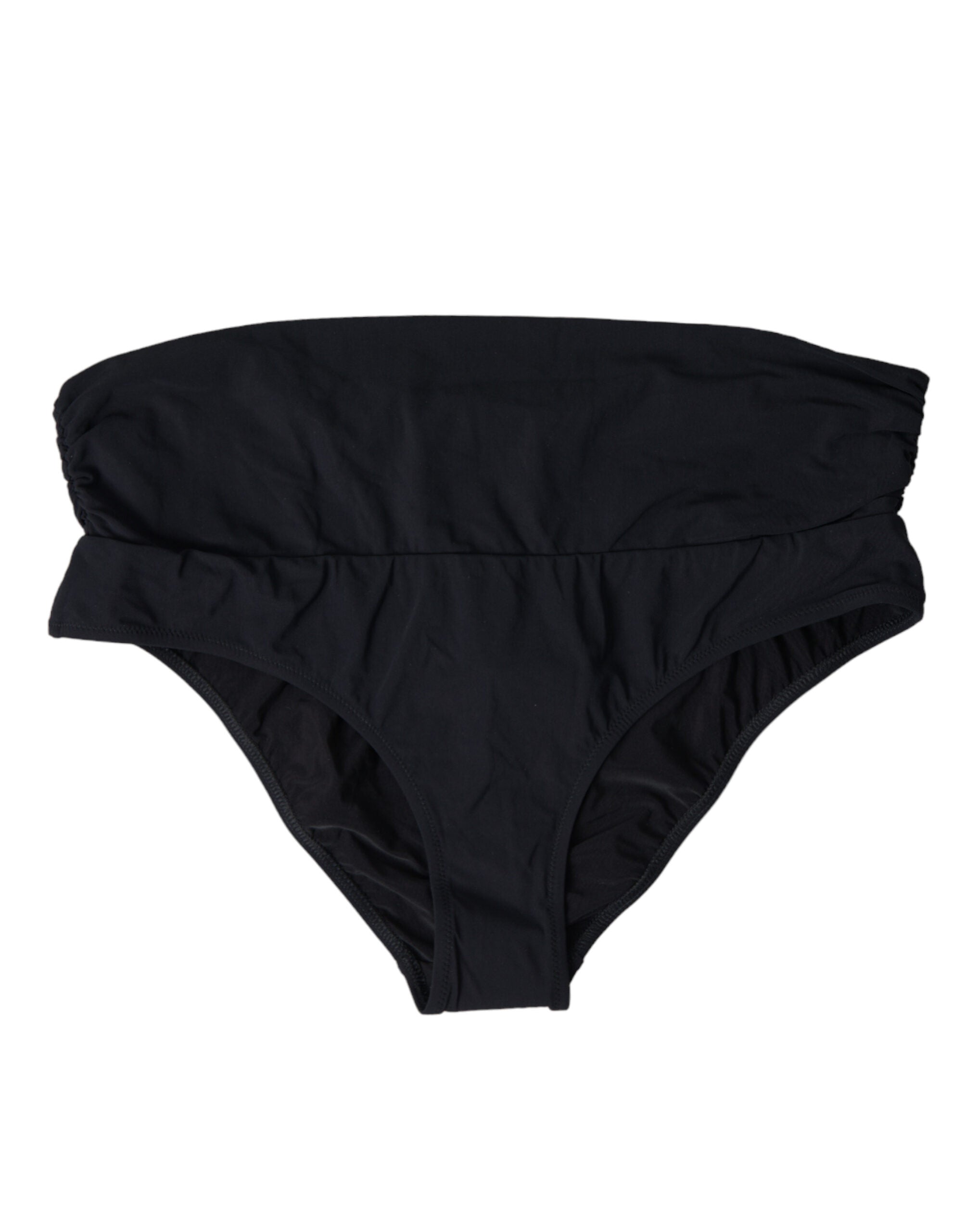 Dolce & Gabbana Black Nylon Stretch Swimwear Slip Bottom Women's Bikini