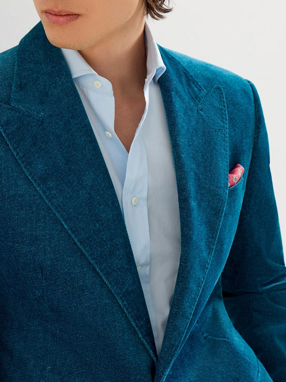 Brunello cucinelli Brunello Cucinelli Men Denim-Effect Tailor Blazer