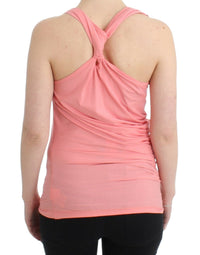 Cavalli Pink cotton tank Women's top