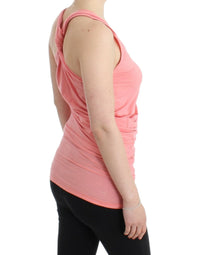Cavalli Pink cotton tank Women's top