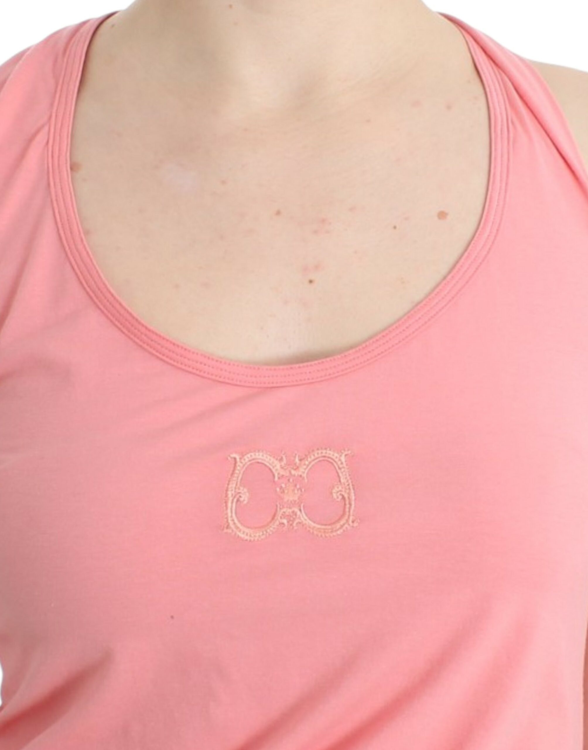 Cavalli Pink cotton tank Women's top