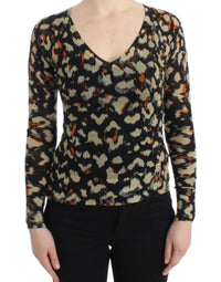 Cavalli Multicolor v-neck wool Women's jumper