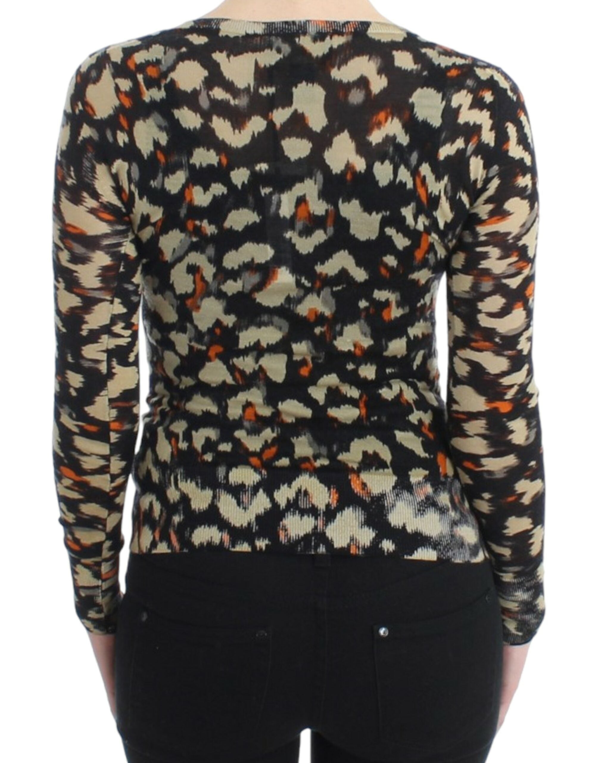 Cavalli Multicolor v-neck wool Women's jumper