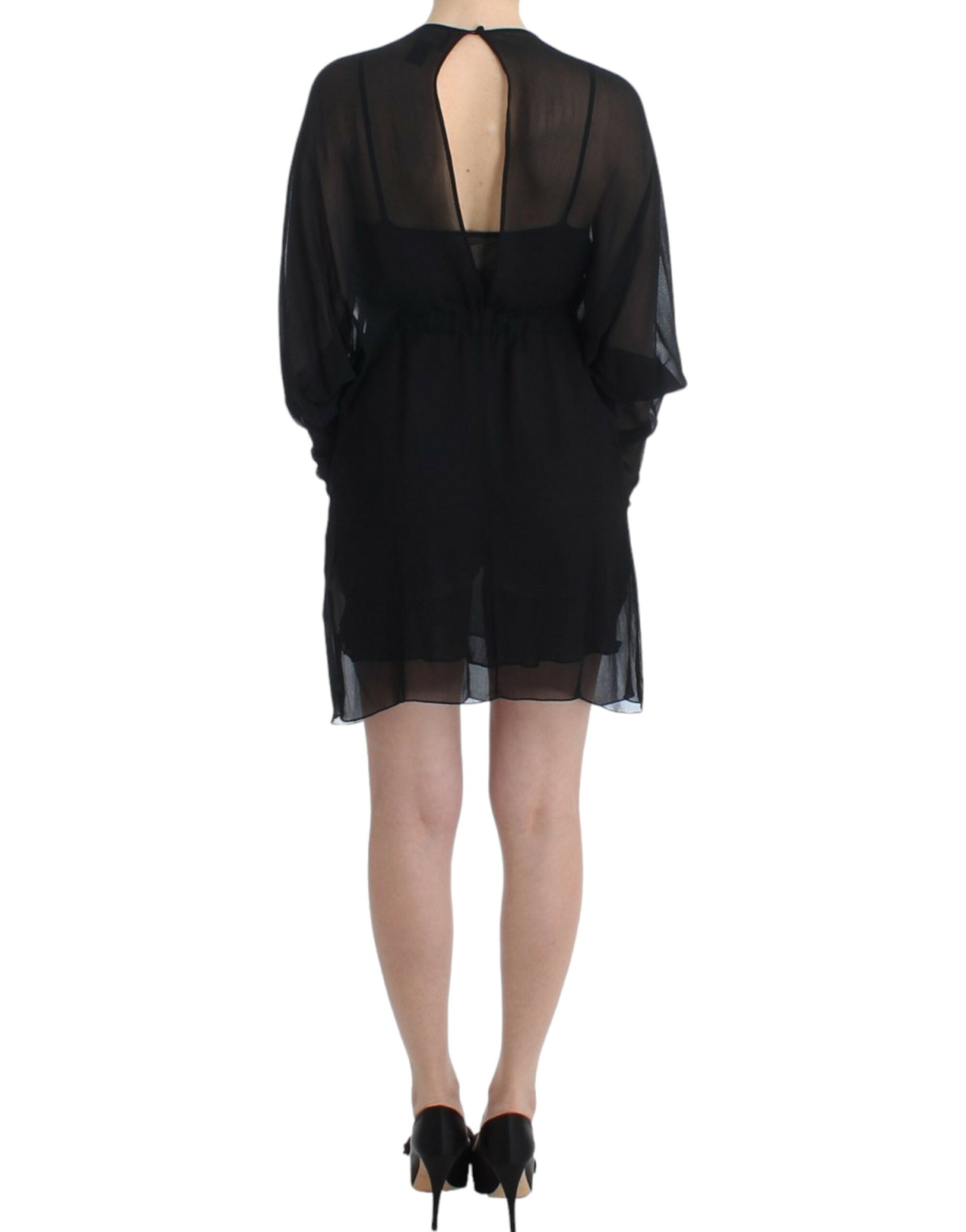Cavalli Black long sleeve silk Women's dress